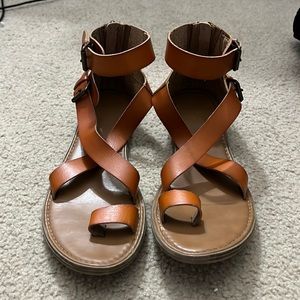 brown sandals